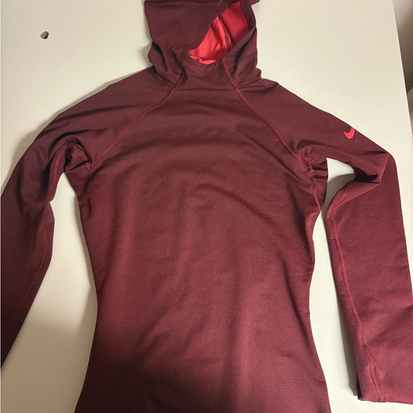 Nike Tops - Nike Women's Burgundy Nike Dri-Fit Hoodie